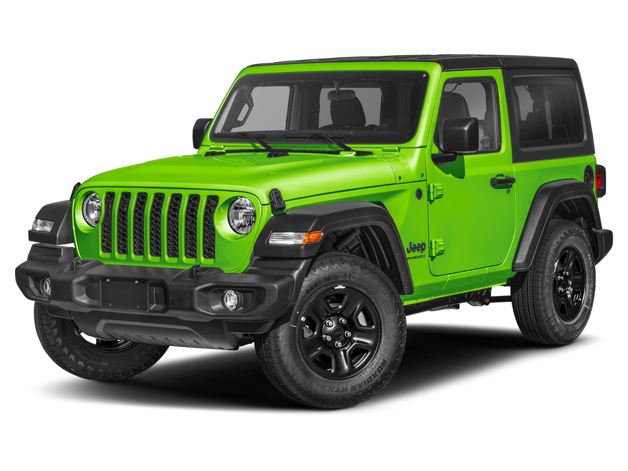 2026 Jeep Wrangler Sport in Mojito Clearcoat — front three-quarter view