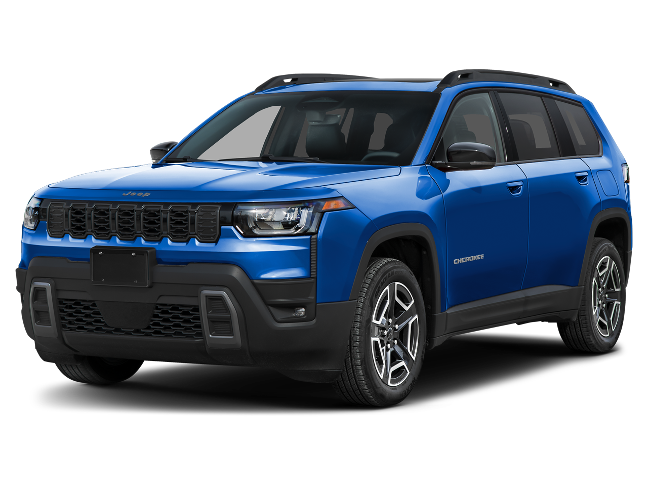 2026 Jeep Cherokee Limited in Hydro Blue Pearlcoat — front three-quarter view