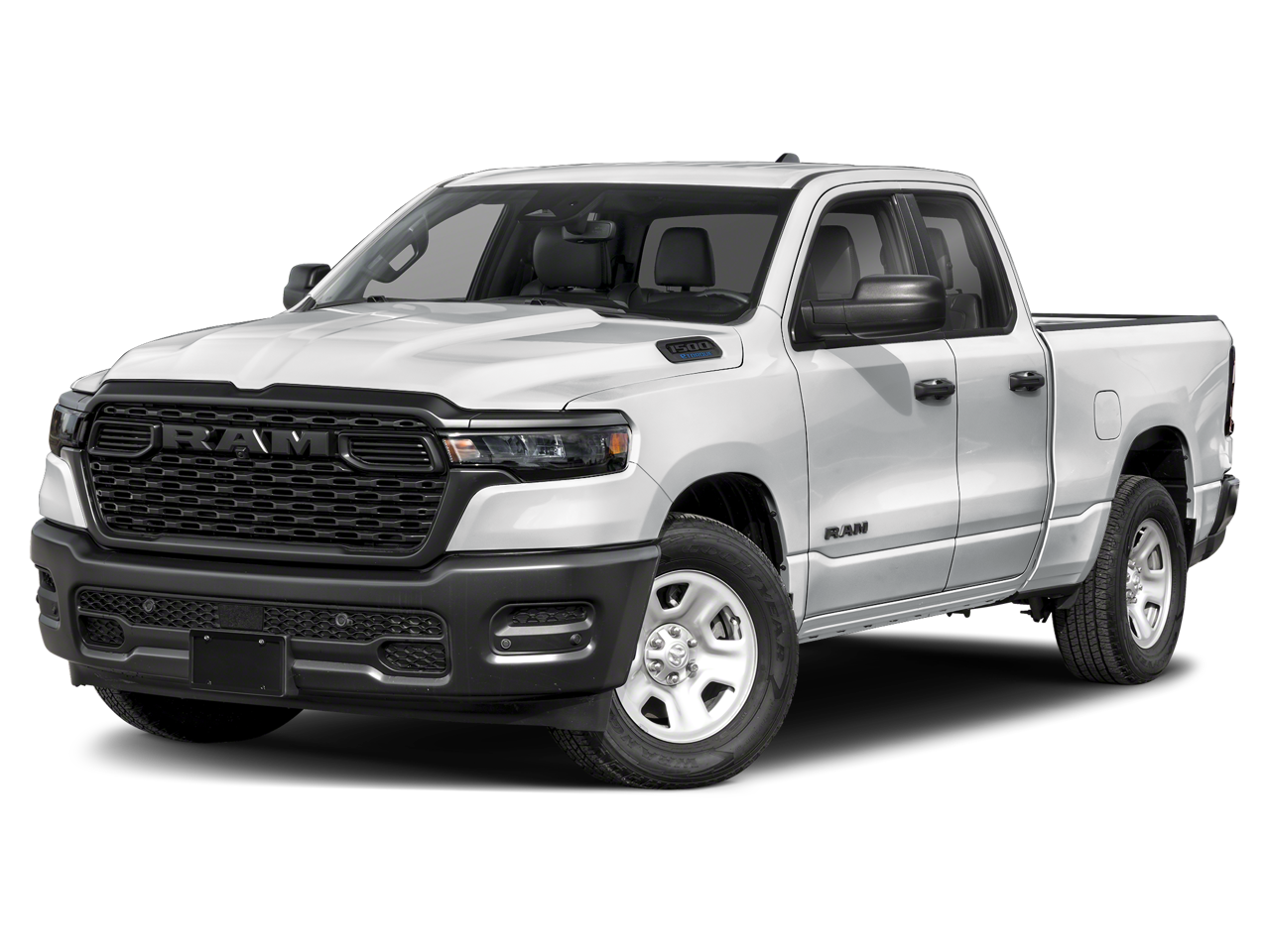 2026 RAM 1500 Express in Bright White Clearcoat — front three-quarter view