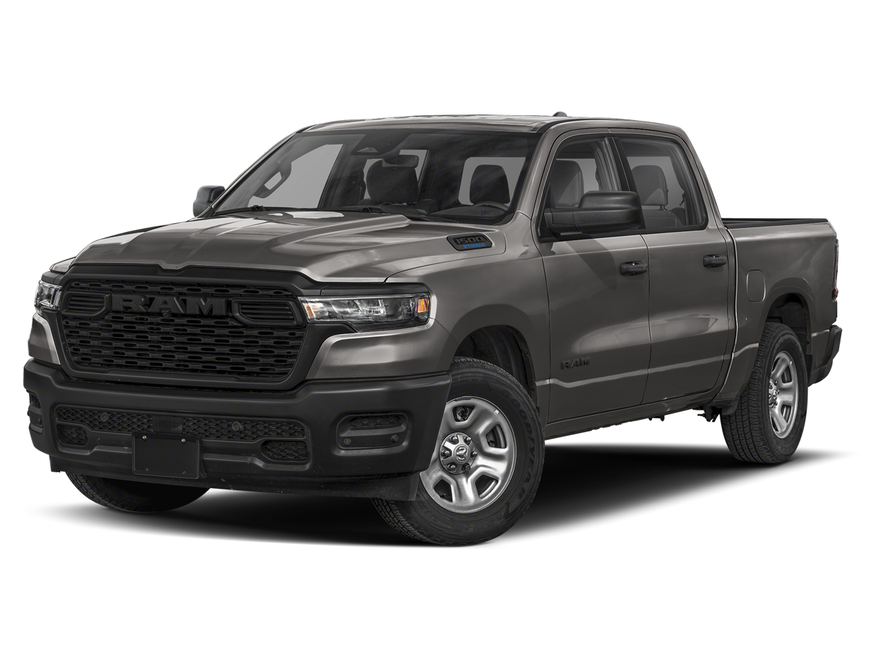 2026 RAM 1500 Express in Granite Crystal Metallic Clearcoat — front three-quarter view