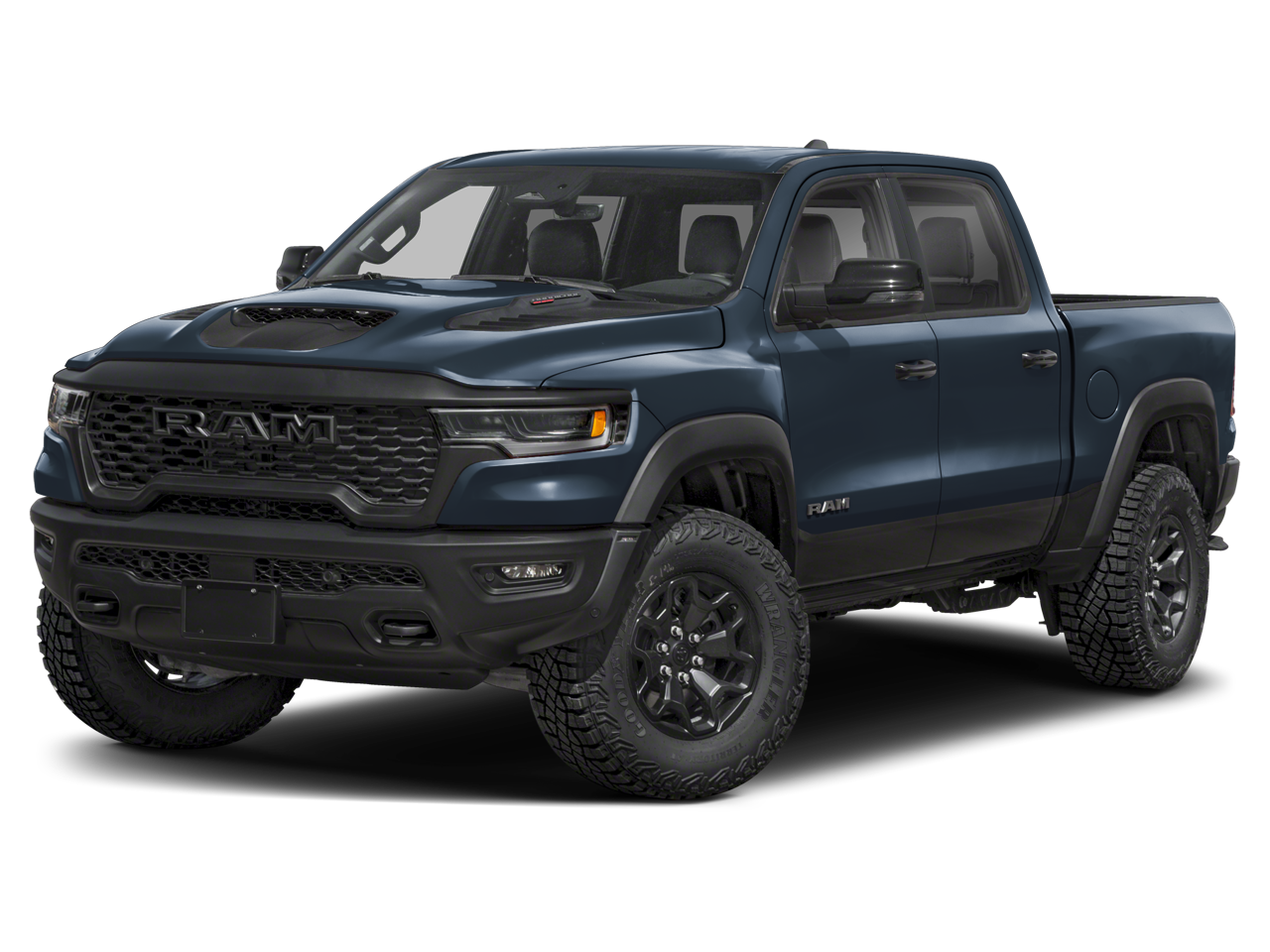 2026 RAM 1500 RHO in Forged Blue Metallic — front three-quarter view