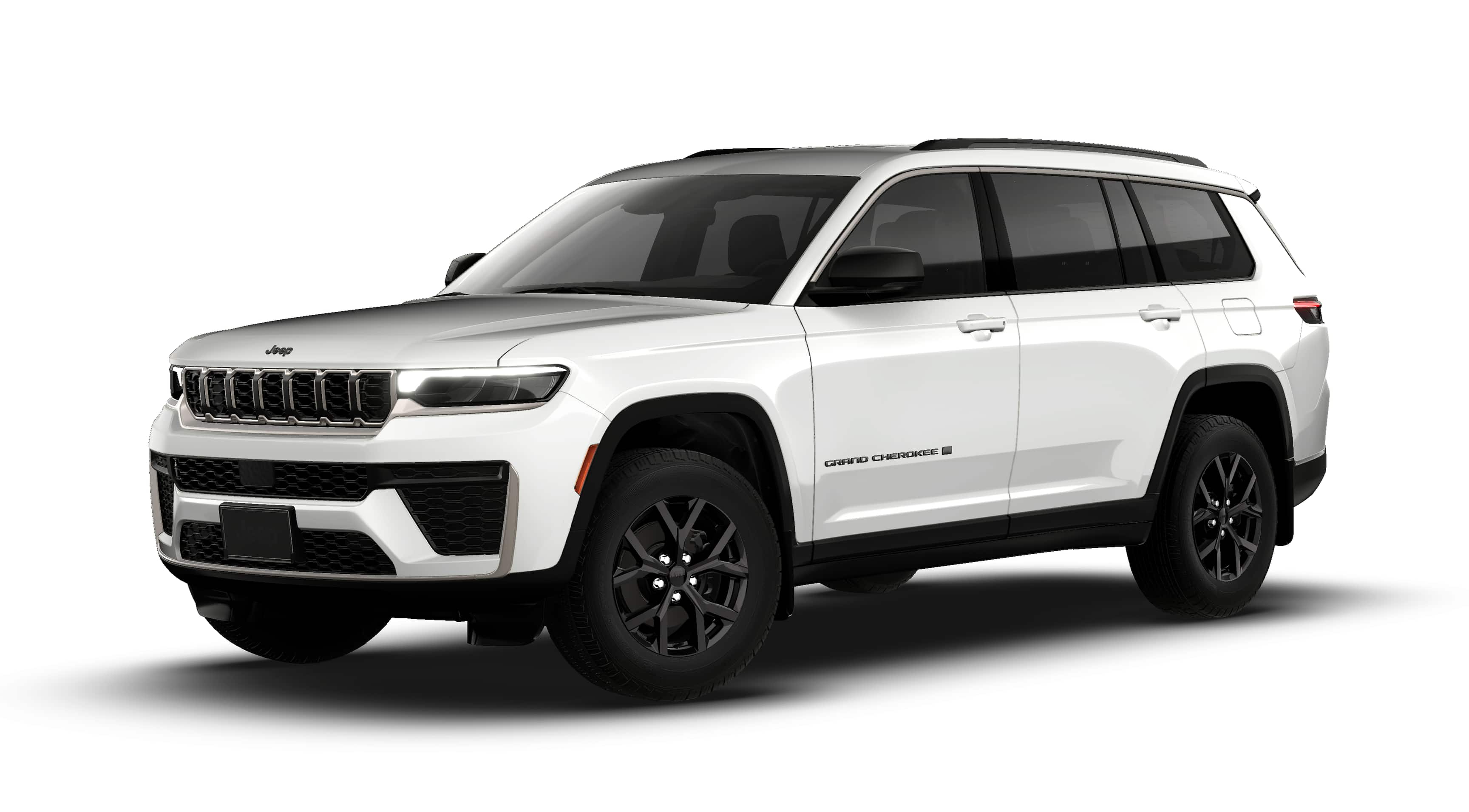 2026 Jeep Grand Cherokee GRAND CHEROKEE L LAREDO ALTITUDE 4X4 in Bright White Clear-Coat Exterior Paint — front three-quarter view