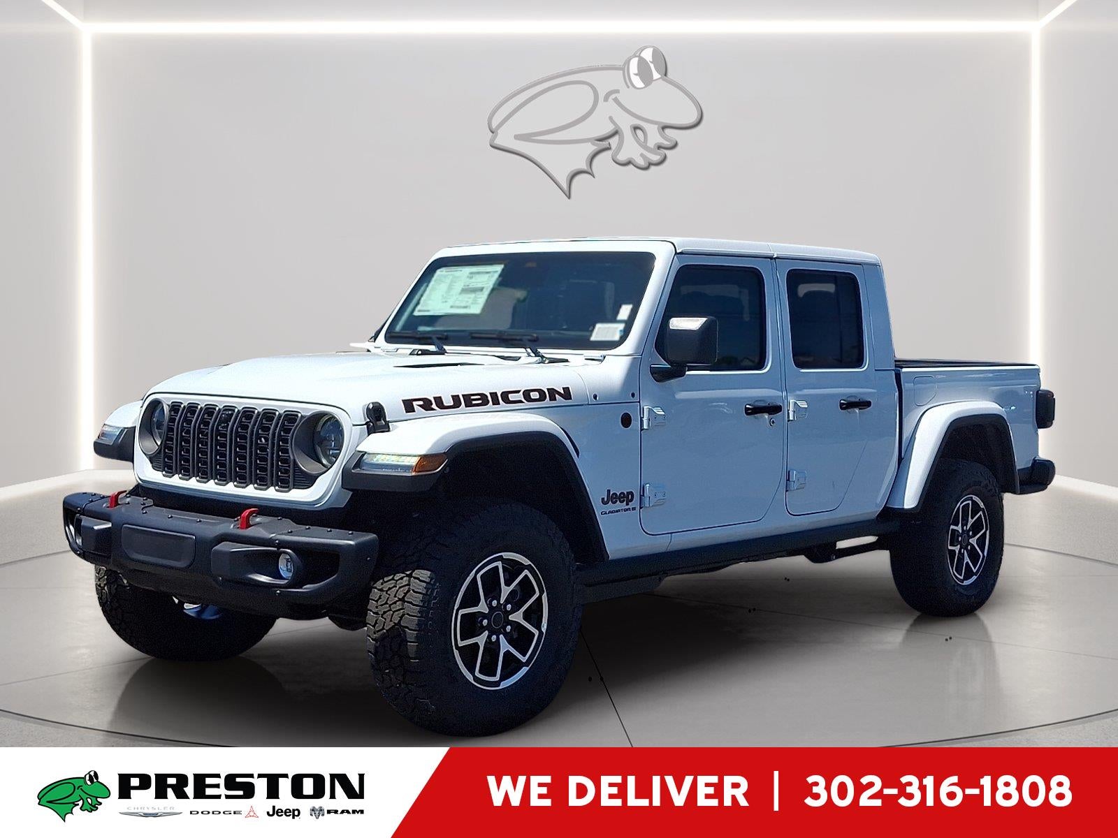2026 Jeep Gladiator Rubicon X in Bright White Clearcoat — front three-quarter view