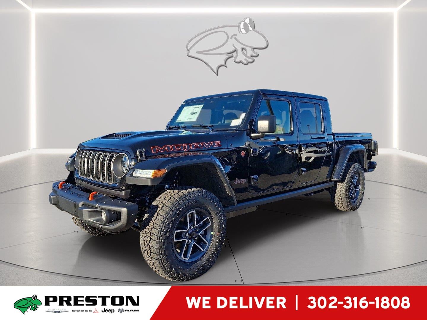 2026 Jeep Gladiator Mojave X in Black Clearcoat — front three-quarter view