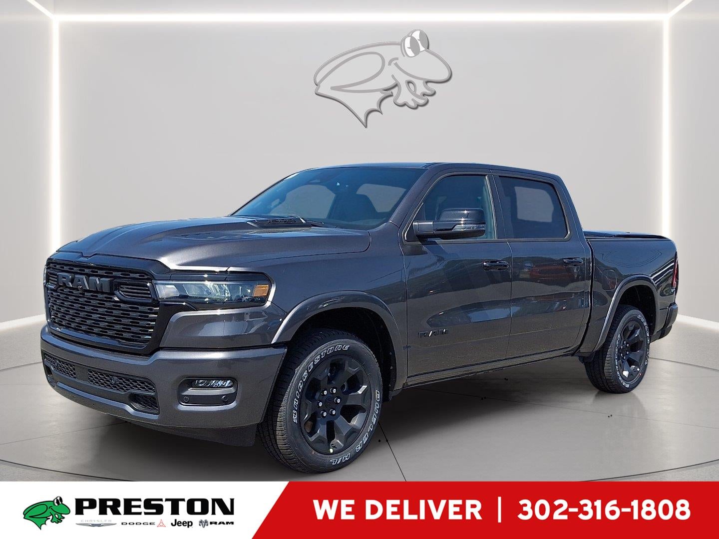 2026 RAM 1500 Big Horn in Granite Crystal Metallic Clearcoat — front three-quarter view