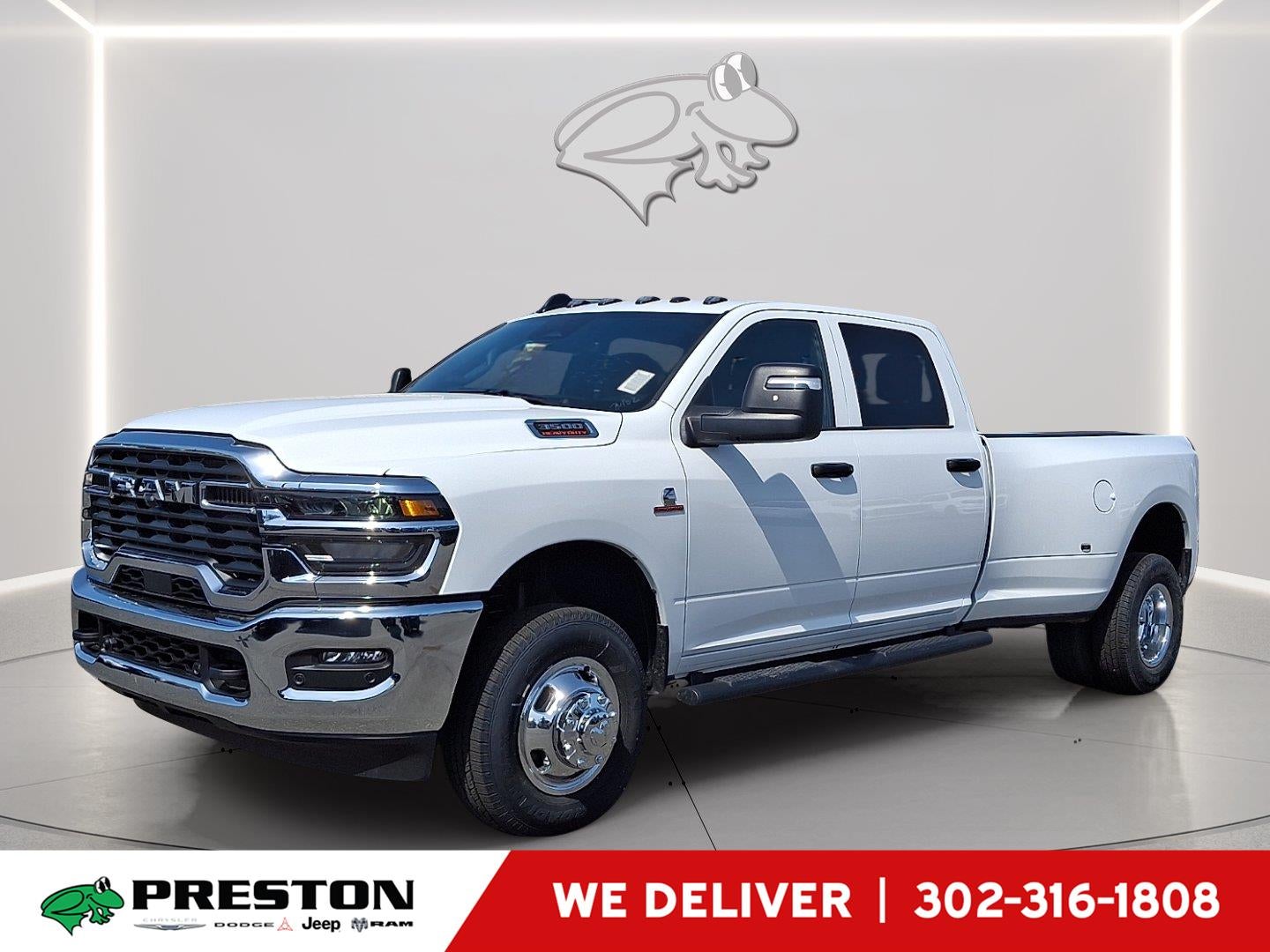 2026 RAM 3500 Tradesman in Bright White Clearcoat — front three-quarter view